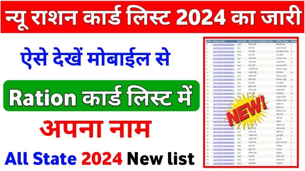 Ration Card New List राशन कार्ड की नई लिस्ट